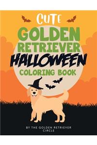 Cute Golden Retriever Halloween Coloring Book