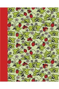 Sketch Journal: Ladybugs (Red) 8x10 - Pages Are Lightly Lined with Extra Wide Right Margins for Sketching, Drawing, and Writing