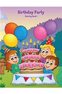 Birthday Party Coloring Book 1