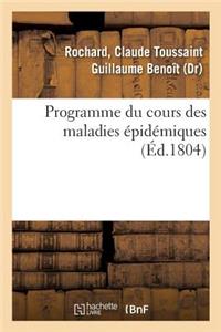 Programme Du Cours Des Maladies Épidémiques