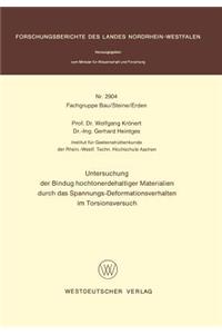 Untersuchung der Bindung hochtonerdehaltiger Materialien durch das Spannungs-Deformationsverhalten im Torsionsversuch