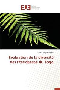 Evaluation de la Diversit� Des Pteridaceae Du Togo