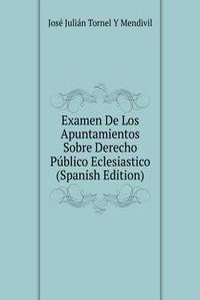 Examen De Los Apuntamientos Sobre Derecho Publico Eclesiastico (Spanish Edition)