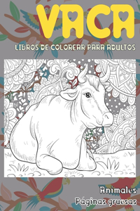 Libros de colorear para adultos - Páginas gruesas - Animales - Vaca