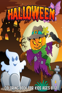 Halloween Coloring Book For Kids Ages 8-12