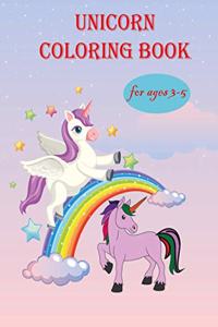 Unicorn coloring book for ages 3-5