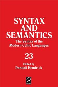The Syntax of the Modern Celtic Languages
