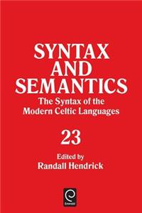 Syntax and Semantics, Volume 23 Tr Ppr