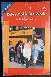 Social Studies 2006 Leveled Reader 6-Pack Grade K.1c: Rules Make Life Work