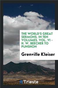 The World's Great Sermons