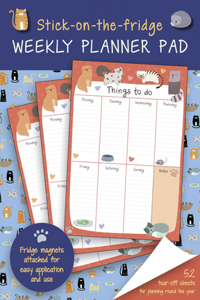 Stick-On-The-Fridge Weekly Planner Pad: Cute Cats