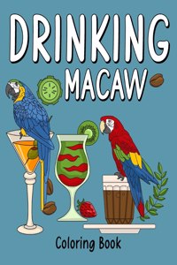 Drinking Macaw Coloring Book
