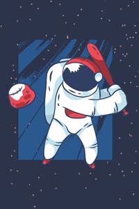 Astronaut Playing Baseball