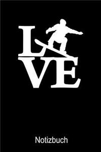 LOVE Snowboard Notizbuch