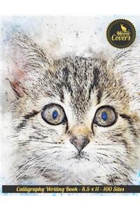 Meow Covers Calligraphy Writing Book - 8.5 X 11 - 100 Sites