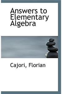 Answers to Elementary Algebra