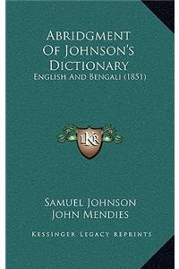 Abridgment Of Johnson's Dictionary