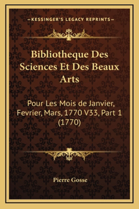 Bibliotheque Des Sciences Et Des Beaux Arts