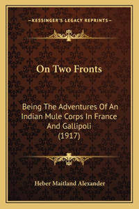 On Two Fronts: Being The Adventures Of An Indian Mule Corps In France And Gallipoli (1917)