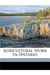 Agricultural Work in Ontario