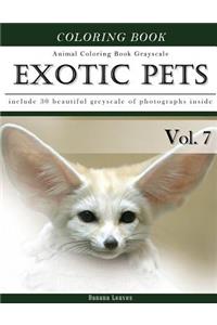 Exotic Pets World -Animal Coloring Book Greyscale