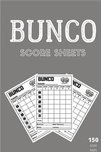 Bunco score sheets