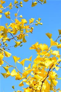 Yellow Gingko Biloba Leaves Journal