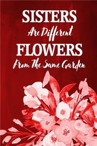 Chalkboard Journal - Sisters Are Different Flowers From The Same Garden (Red)
