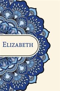 Mandala Notebook with Personalized Monogram Elizabeth