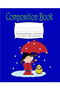 Composition Book, Wide Ruled, 7.5