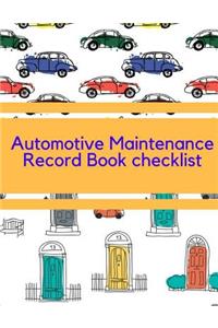 Automotive Maintenance Record Book checklist