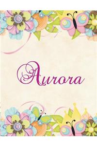 Aurora: Personalized Name Journal Composition Notebook