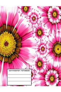 Pink Daisies College Rule Composition Notebook