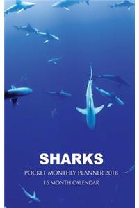 Sharks Pocket Monthly Planner 2018