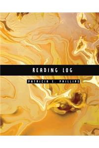 Reading Log: Gold Marble Reading Log for Book Lovers - Over 100 Pages Favorite Books Record (8