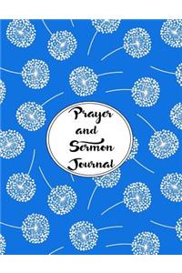 Prayer and Sermon Journal Notebook DOUBLE PAGES Dandelions Pattern 3