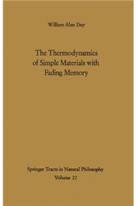 The Thermodynamics of Simple Materials with Fading Memory