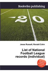List of National Football League Records (Individual)