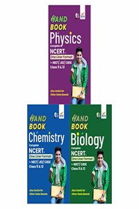 Combo of HandBooks of Physics, Chemistry & Biology for NEET/ CBSE Class 11 & 12 - Complete NCERT in One Liner Format | Extract of PYQs - Past Year Questions | Powered with Tips / Tricks / Techniques |