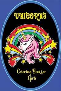 Unicorns coloring book for Girls