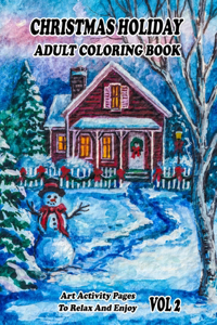 Christmas Holiday Adult Coloring Book
