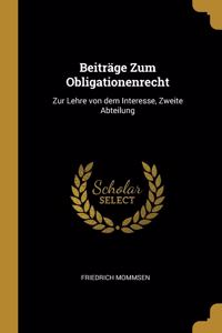Beiträge Zum Obligationenrecht