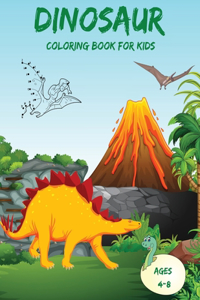Dinosaur Dot to Dot Coloring Book for Kids Ages 4-8