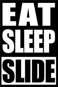 Eat Sleep Slide - Notebook for Curling Players, Medium Ruled Journal