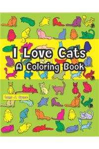 I Love Cats A Coloring Book