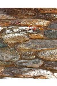 School Composition Book Stone Wall Sun Shadows