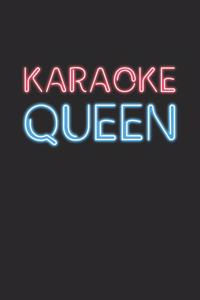 Karaoke Notebook - Funny Karaoke 'Karaoke Queen' Karaoke Gift Women - Karaoke Journal