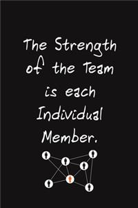 The Strength of the Team is each Individual Member.