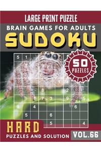 Hard Sudoku Puzzles and Solution: suduko books for adults travel - Hard Sudoku Puzzle books for adults entertainment - Sudoku Maths Book for Adults & Seniors - (Sudoku Brain Games Pu