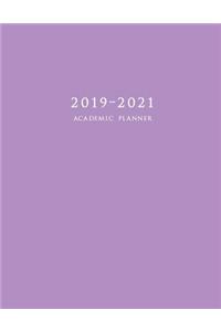 2019-2021 Academic Planner: Large Two Year Monthly Planner with Inspirational Quotes and Purple Cover (July 2019 - June 2021)